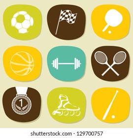 Sports icons set