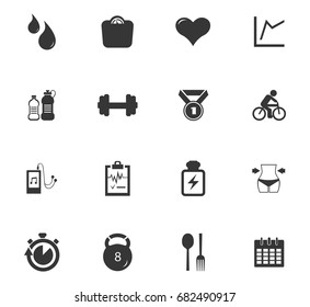 Sports icons set and symbols for web user interface