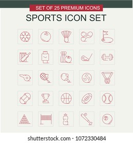 Sports icons set vector 