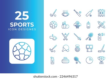 Sports Icons Set vector design