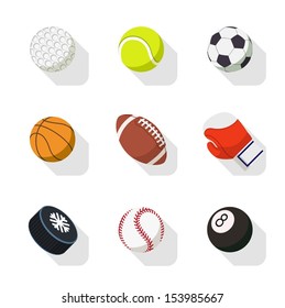 sports icons. set of vector illustration. isolated on white background EPS10. Transparent objects and opacity masks used for shadows and lights drawing