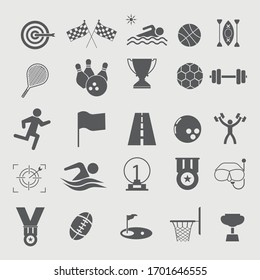 Sports icons set vector illustration symbol for website and graphic design