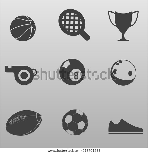 Sports Icons Vector Collection Stock Vector Royalty Free 218701255