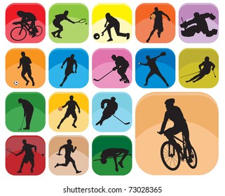 Sports Icons. Vector Illustration