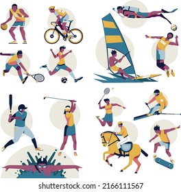 Sports icons vector pack eps