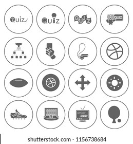 sports, icons, video game icons set - computer play sign and symbols