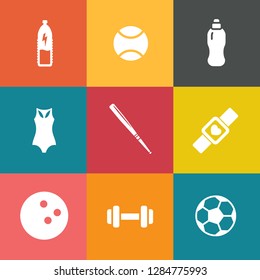sports, icons, video game icons set - computer play sign and symbols