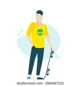 Sports illustration template for skate.