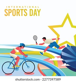 Sports Illustration Vector. Sports Day Illustration. Graphic Design for poster, banners, and flyer
