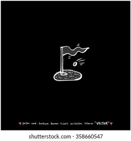 Sports illustration - vector / sport poster background - blackboard version