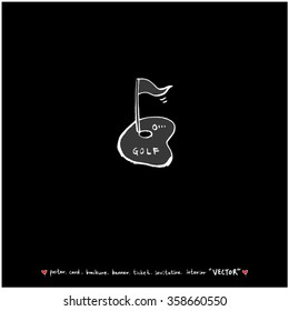 Sports illustration - vector / sport poster background - blackboard version