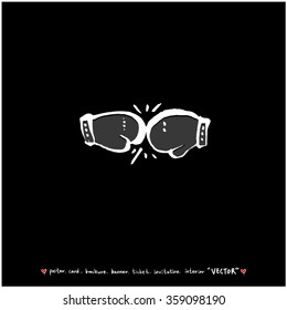 Sports illustration - vector / sport poster background - blackboard version