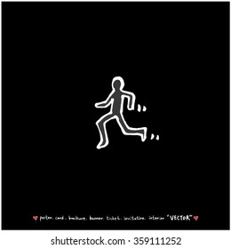 Sports illustration - vector / sport poster background - blackboard version