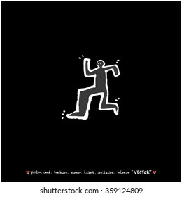 Sports illustration - vector / sport poster background - blackboard version