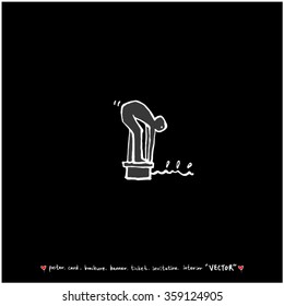 Sports illustration - vector / sport poster background - blackboard version