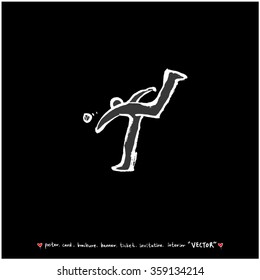 Sports illustration - vector / sport poster background - blackboard version