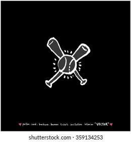 Sports illustration - vector / sport poster background - blackboard version