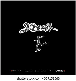 Sports illustration - vector / sport poster background - blackboard version