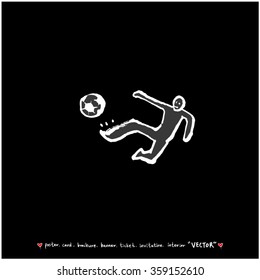 Sports illustration - vector / sport poster background - blackboard version