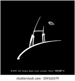 Sports illustration - vector / sport poster background - blackboard version