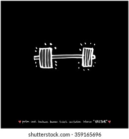 Sports illustration - vector / sport poster background - blackboard version