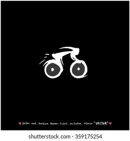 Sports illustration - vector / sport poster background - blackboard version