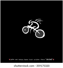 Sports illustration - vector / sport poster background - blackboard version