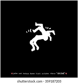 Sports illustration - vector / sport poster background - blackboard version