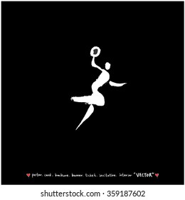Sports illustration - vector / sport poster background - blackboard version