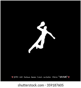 Sports illustration - vector / sport poster background - blackboard version