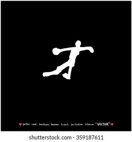 Sports illustration - vector / sport poster background - blackboard version