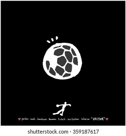 Sports illustration - vector / sport poster background - blackboard version