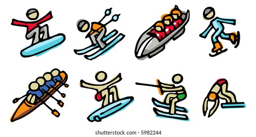 sports illustrations 2 - others of same series : http://www.shutterstock.com/lightboxes.mhtml?lightbox_id=499075