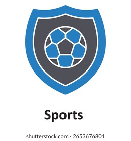  Sports insurance :Vector Icon which can easily modify or edit