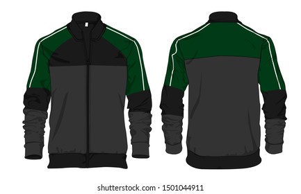 Sports jacket design winter sweater vector