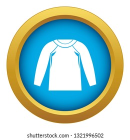 Sports jacket, icon blue vector isolated on white background for any design