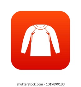 Sports jacket, icon digital red for any design isolated on white vector illustration