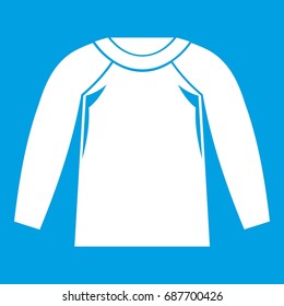Sports jacket, icon white isolated on blue background vector illustration