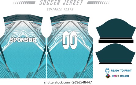 Sports jersey abstract texture design for sublimation, football, racing, gaming, motocross, cycling. Sport t-shir soccer jersey template sublimation front view, abstract texture design for racing