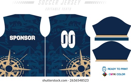 Sports jersey abstract texture design for sublimation, football, racing, gaming, motocross, cycling. Sport t-shir soccer jersey template sublimation front view, abstract texture design for racing
