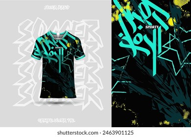 Sports jersey and background template design vector. Sports design for football, racing, background, gaming jersey. Vector design.