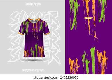 Sports jersey and background template design vector. Sports design for football, racing, background, gaming jersey. Vector design.