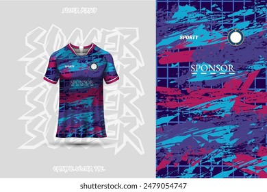 Sports jersey and background template design vector. Sports design for football, racing, background, gaming jersey. Vector design.