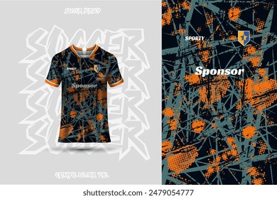 Camiseta deportiva y Vector de diseño de Plantilla de fondo. Diseño deportivo para fútbol, carreras, fondo, camiseta de juego. Diseño de Vector.