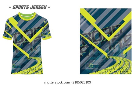 Sports jersey bike racing jersey template biker team jersey racing clothing mockup