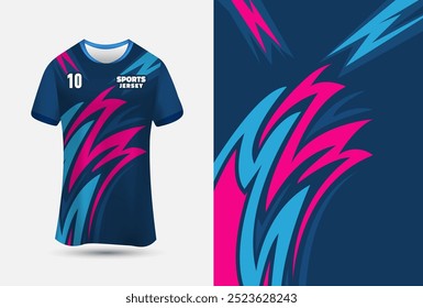 Design de camisola de esportes Fundo para sublimação. Vetor de design de Jersey personalizável Ilustração.