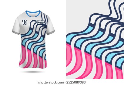 Sports jersey design Background for sublimation. Customizable Jersey design vector Illustration.