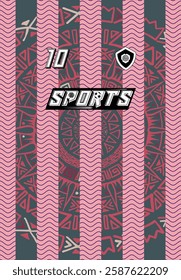 Sports Jersey Design Modern Athletic Wear Soccer Basketball Football Esports Abstract Geometric Minimalist Trendy Pattern Vibrant Colors