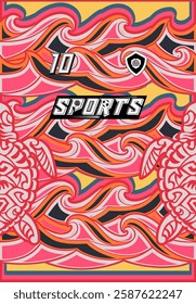 Sports Jersey Design Modern Athletic Wear Soccer Basketball Football Esports Abstract Geometric Minimalist Trendy Pattern Vibrant Colors