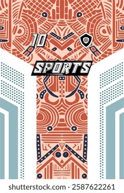 Sports Jersey Design Modern Athletic Wear Soccer Basketball Football Esports Abstract Geometric Minimalist Trendy Pattern Vibrant Colors